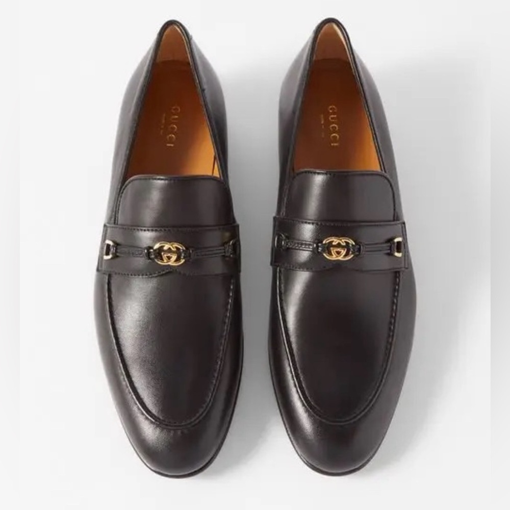 Authentic Gucci Horsebit Interlocking G Loafers Size 41
